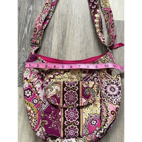 VERA BRADLEY Shoulder Crossbody Purse Very Berry Paisley Purple & Pinks Retired - Picture 3 of 12